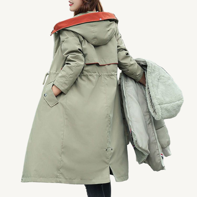 SelenaClers | Chaqueta de invierno para mujer con capucha y cuello suave