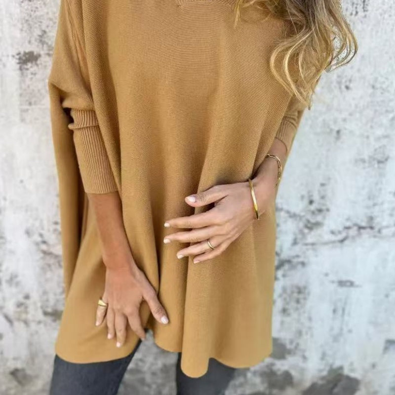 SelenaClers| Top cómodo con cuello en V y corte holgado