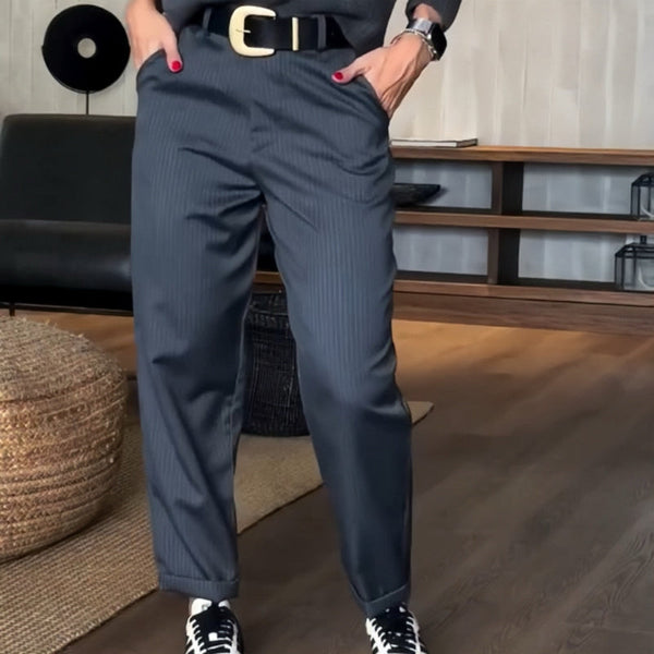 SelenaClers| PANTALONES ELEGANTE Y FLATTERING CON RAYAS