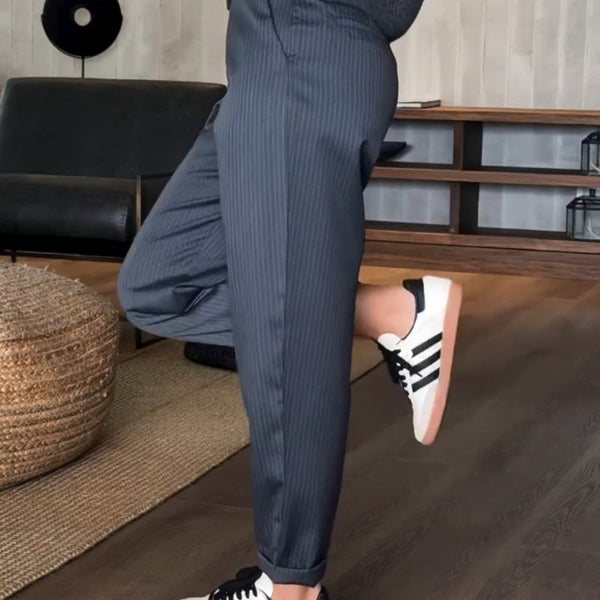 SelenaClers| PANTALONES ELEGANTE Y FLATTERING CON RAYAS
