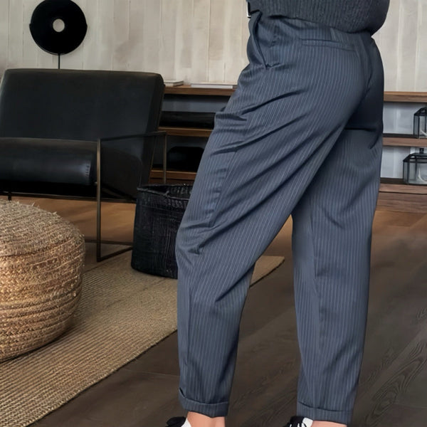 SelenaClers| PANTALONES ELEGANTE Y FLATTERING CON RAYAS