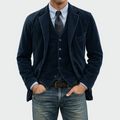 SelenaClers| Conjunto de 2 piezas: blazer y chaleco de terciopelo